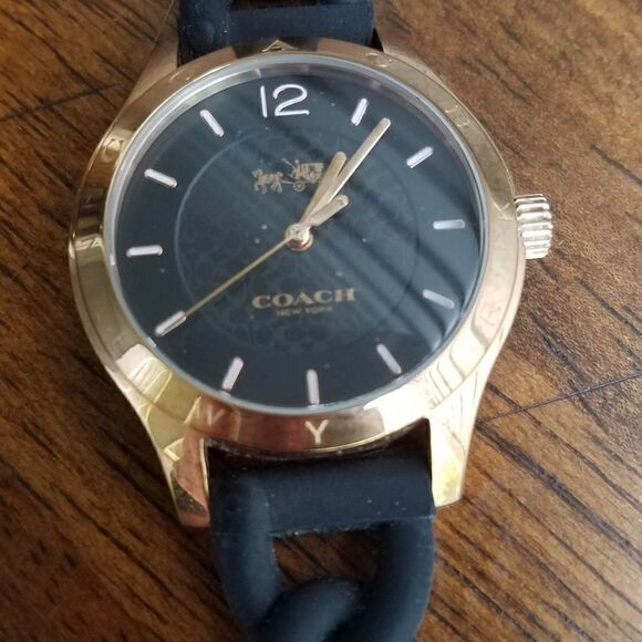 Coach Maddy Watch Black with Black Rubber Strap - Picture 2 of 8